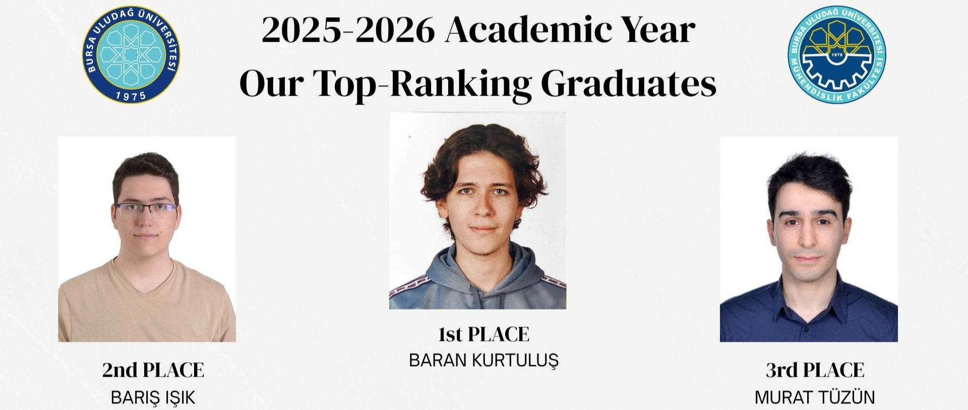 Our Graduates Who Achieved Top Honors in the 2025-2026 Academic Year
